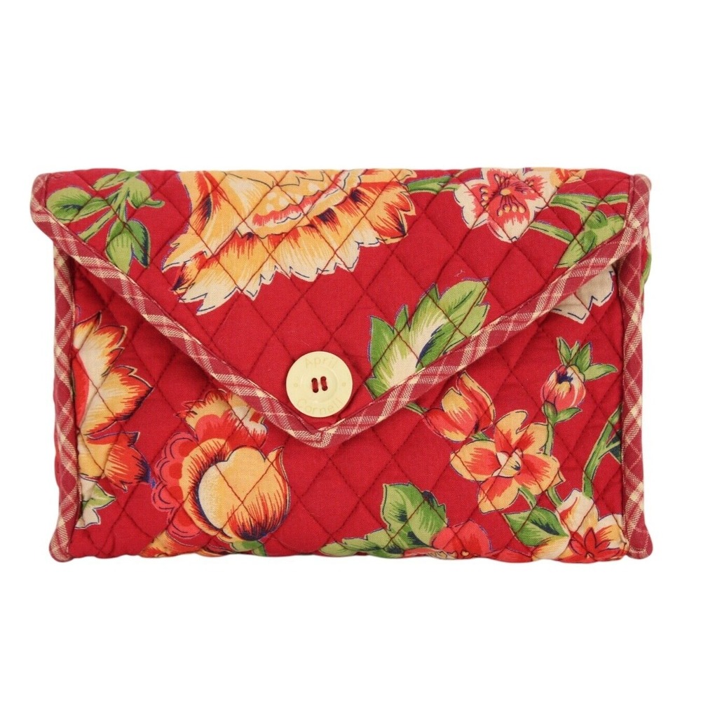 April Cornell for Silvestri Bag Purse Floral Cosmetic Makeup Travel 9.5"X6"